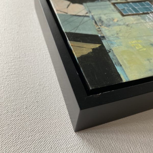 Small black frame cradling wood canvas